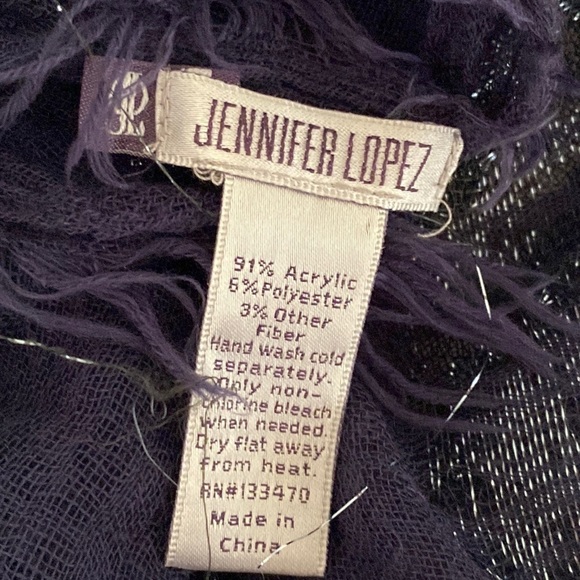 Navy Blue Glitzy Shimmering Sparkling Warm Whimsical Bohemian Scarf - Picture 17 of 17